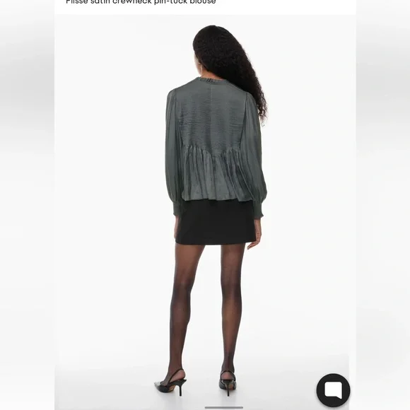 🐨 ARITZIA WILFRED MILOU BLOUSE IN COAL GREY - size XS 🐨 - Picture 4 of 9